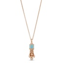 ART DECO NECKLACE WITH TURQUOISE AND DIAMONDS
